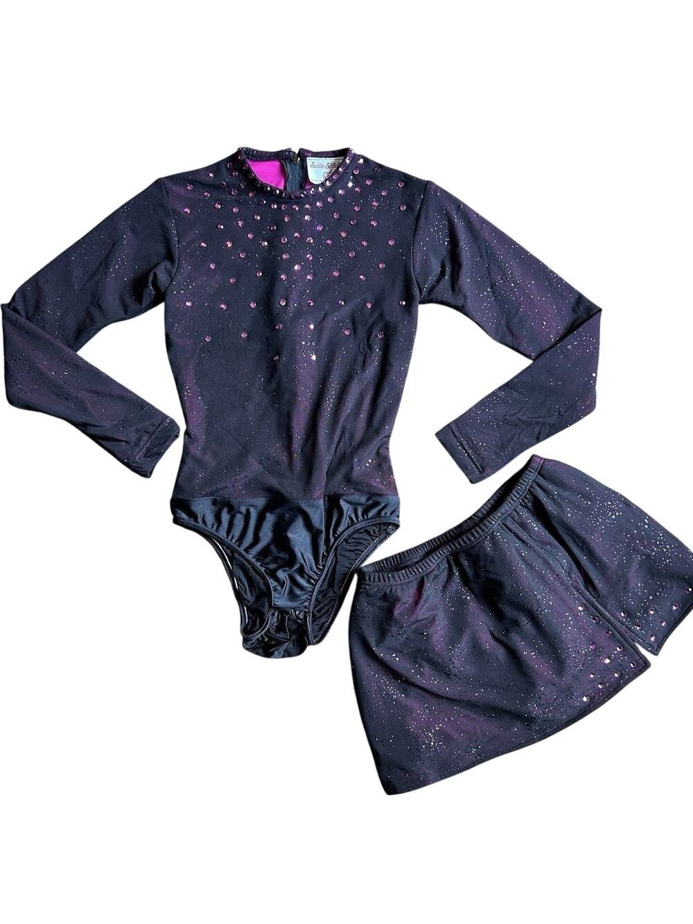 Satin Stitches‎ Figure Skating Dress Youth 12 Lyrical Dance Costume Rhinestone